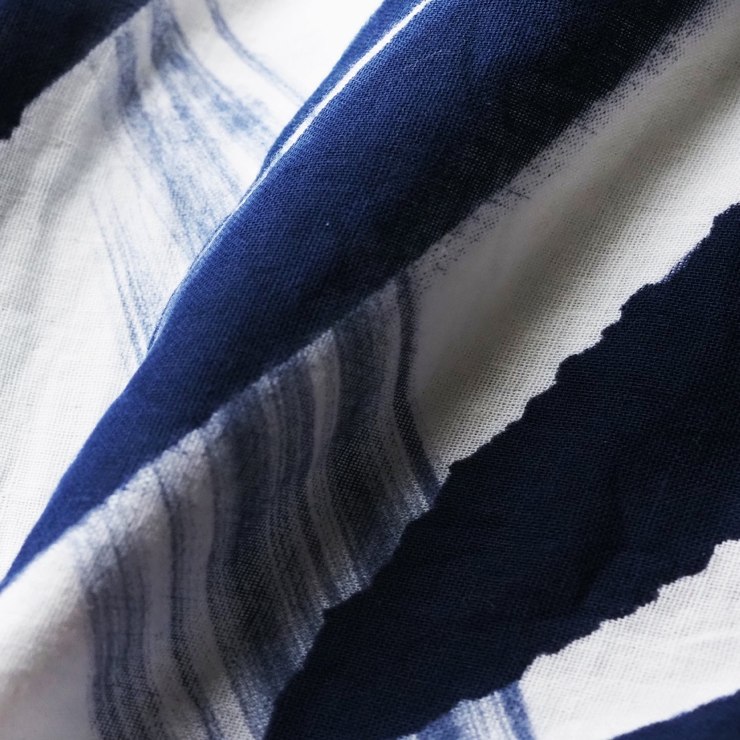 Bamboo Leaves Double-gauze Cotton Top Dark Blue