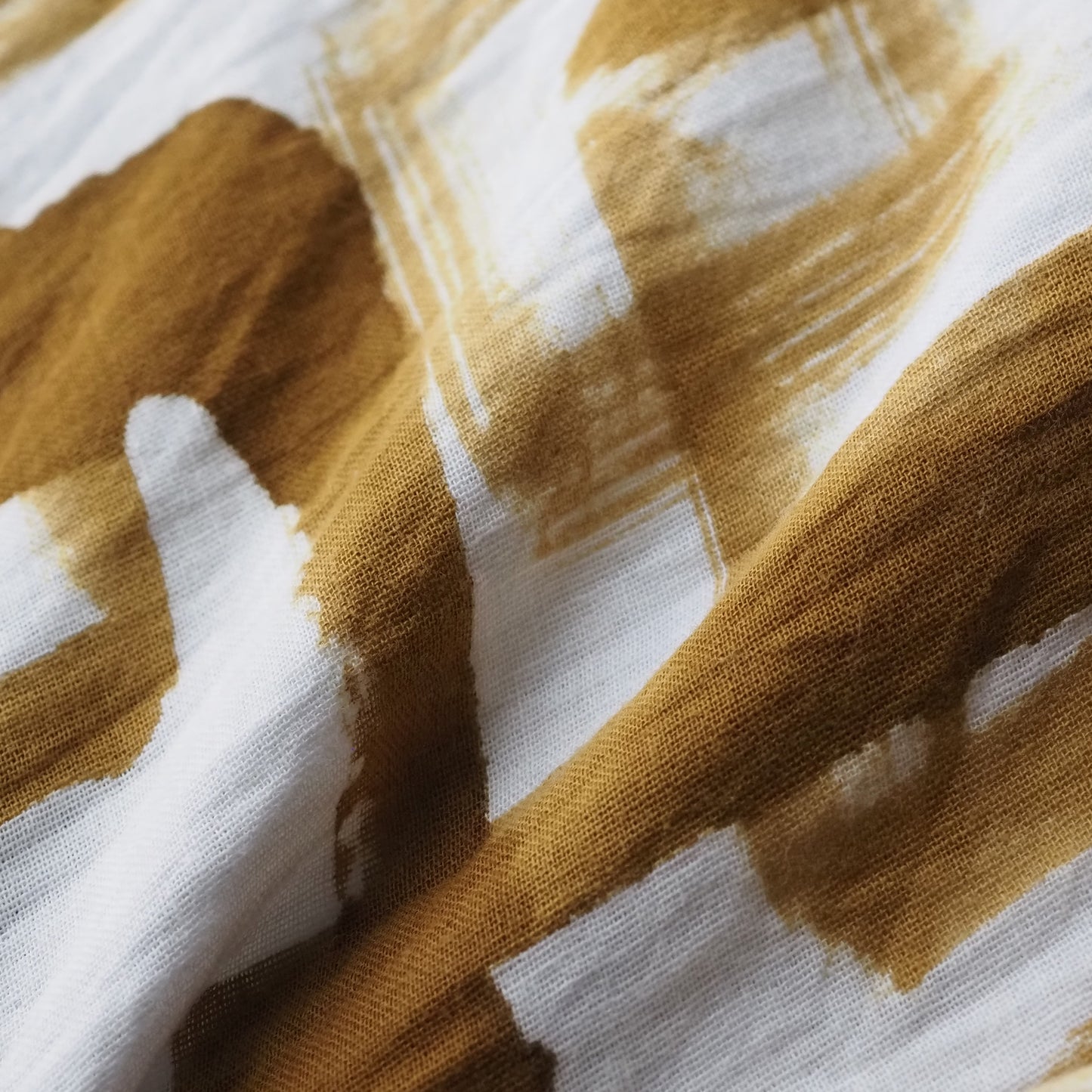 Stone Paving Double-gauze Cotton Top Mustard