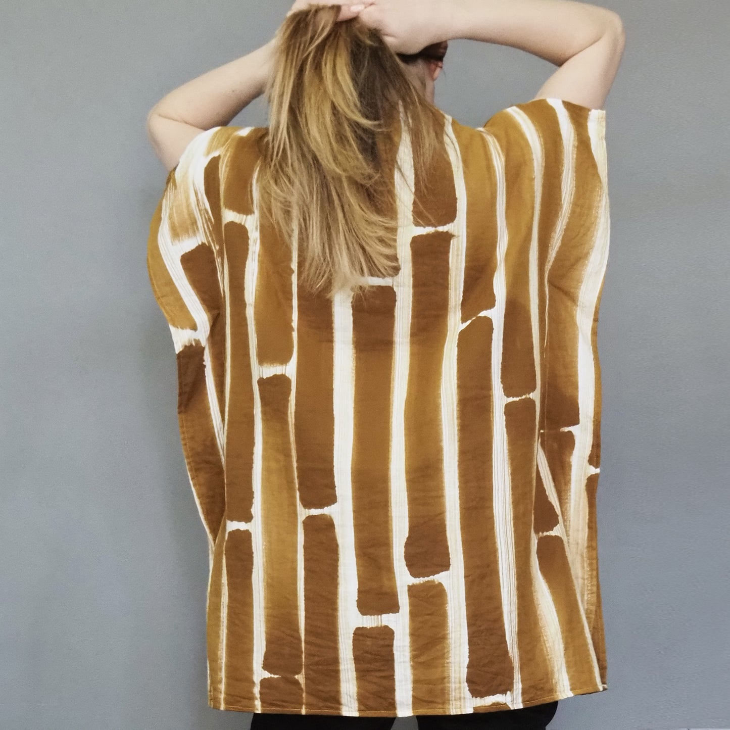 Bamboo Forest Double-gauze Cotton Top Mustard