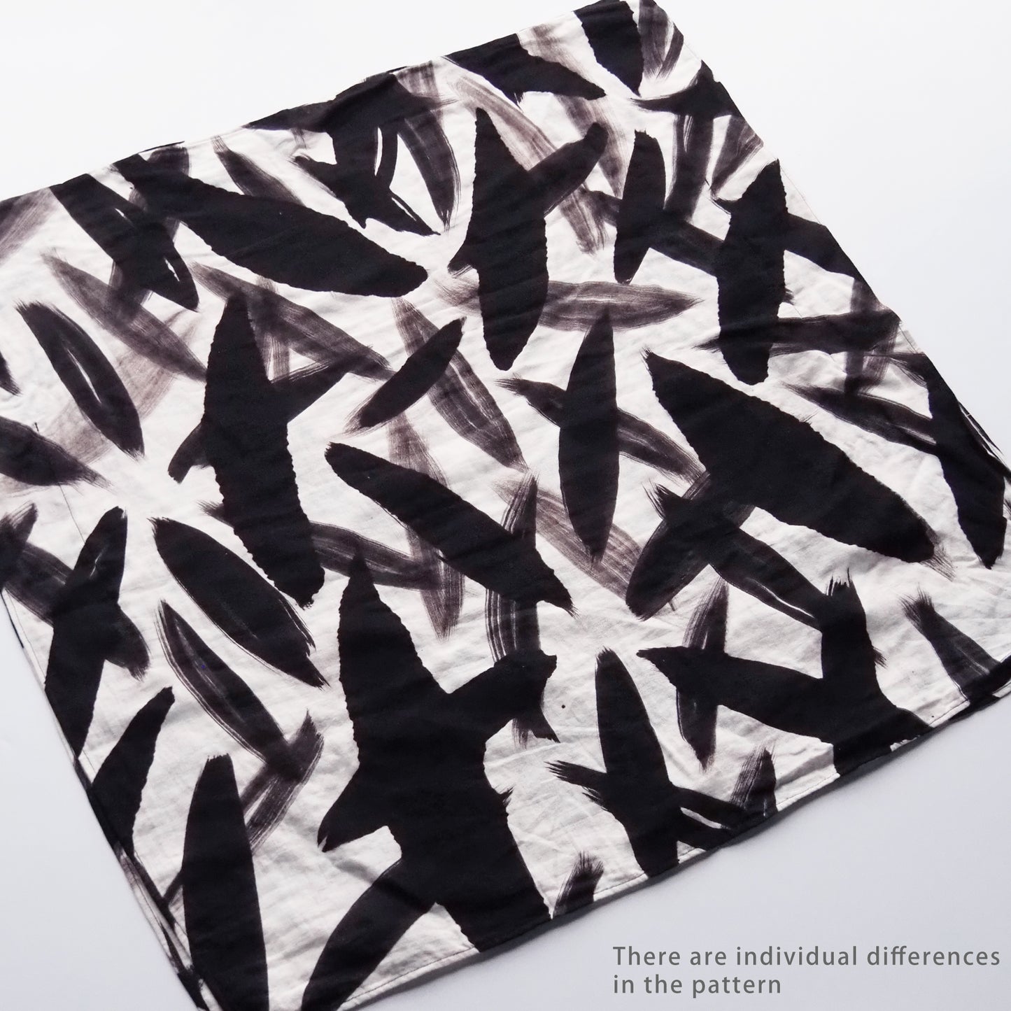 Bamboo Leaves Double-gauze Cotton Top Charcoal Black