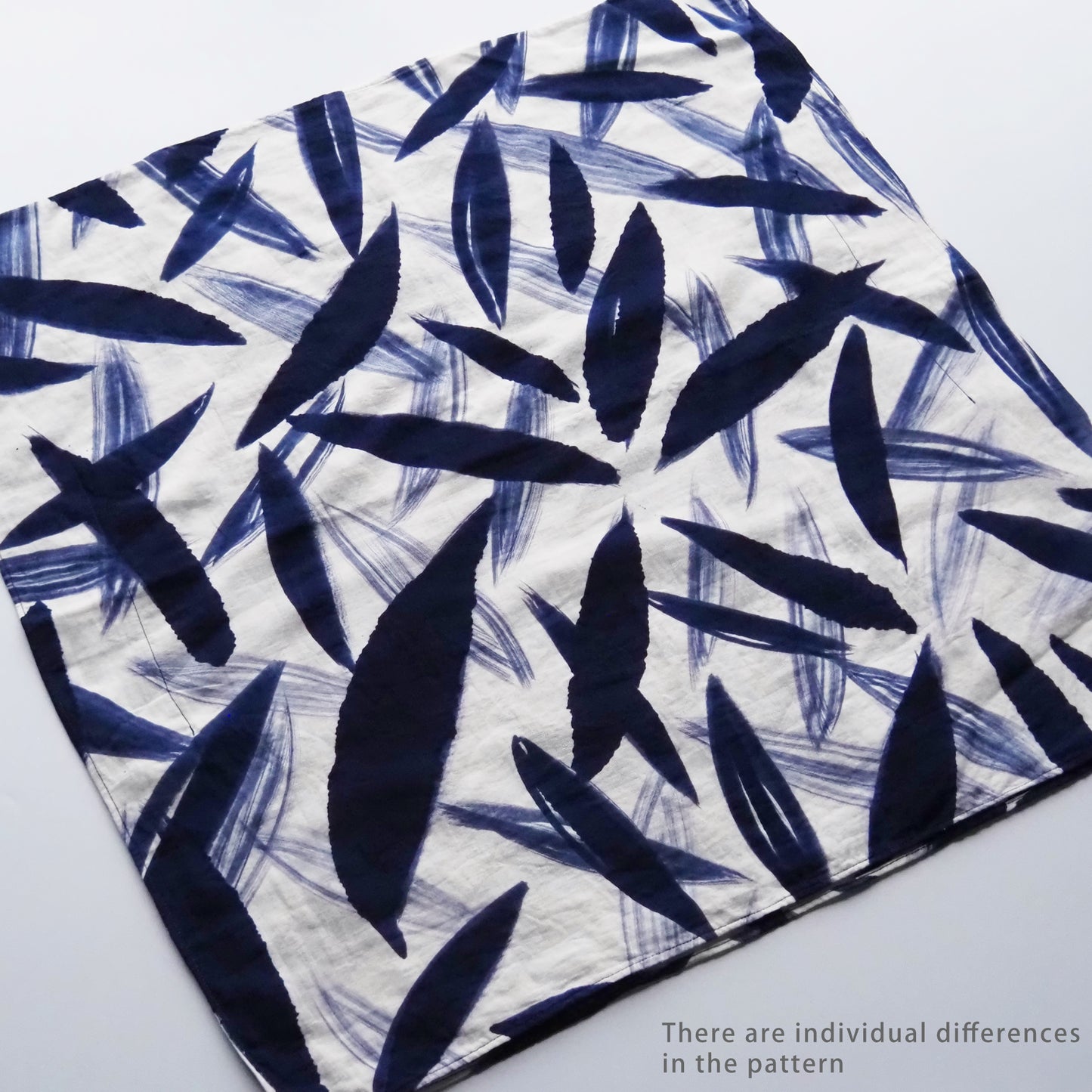 Bamboo Leaves Double-gauze Cotton Top Dark Blue