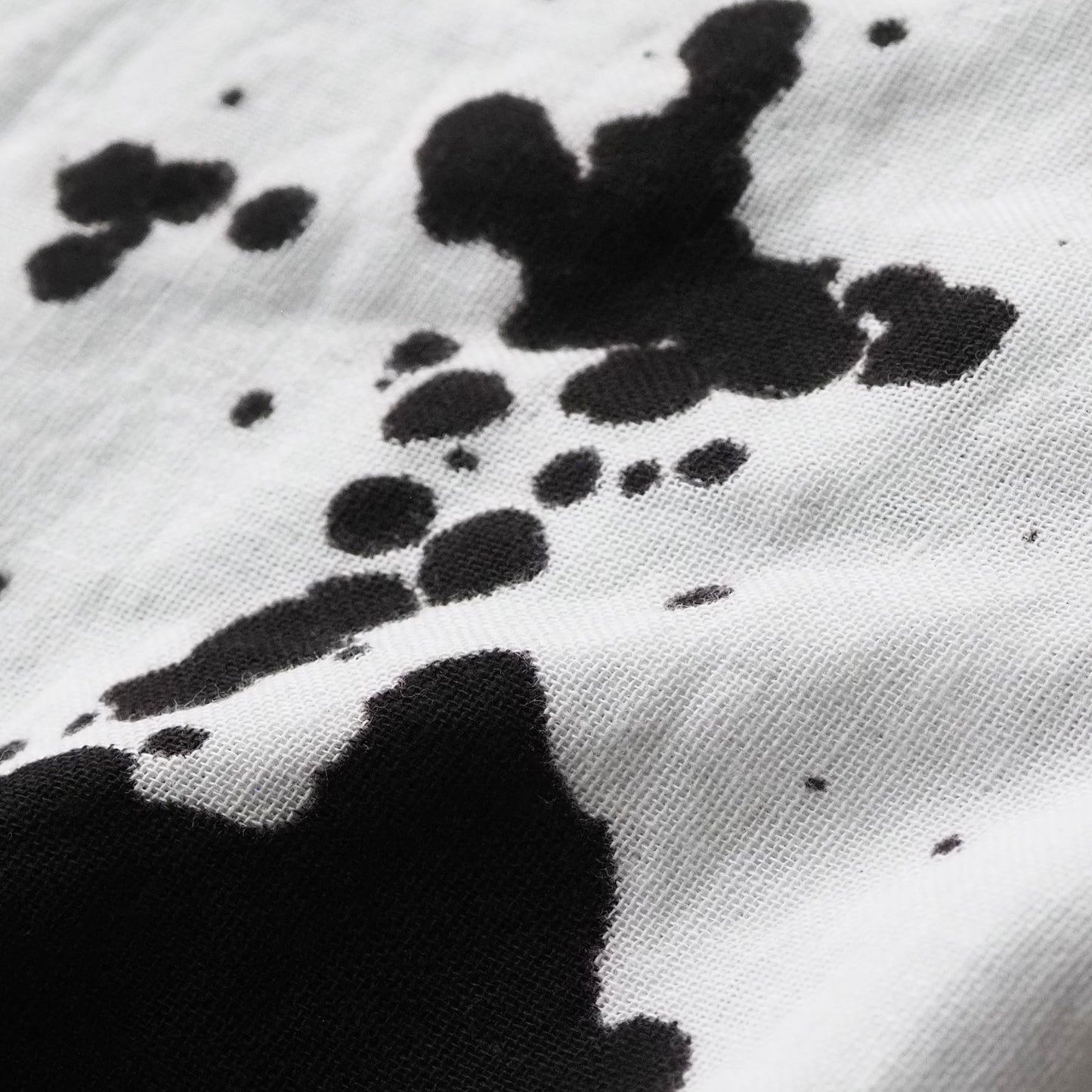 Mossy Garden Double-gauze Cotton Top Charcoal Black