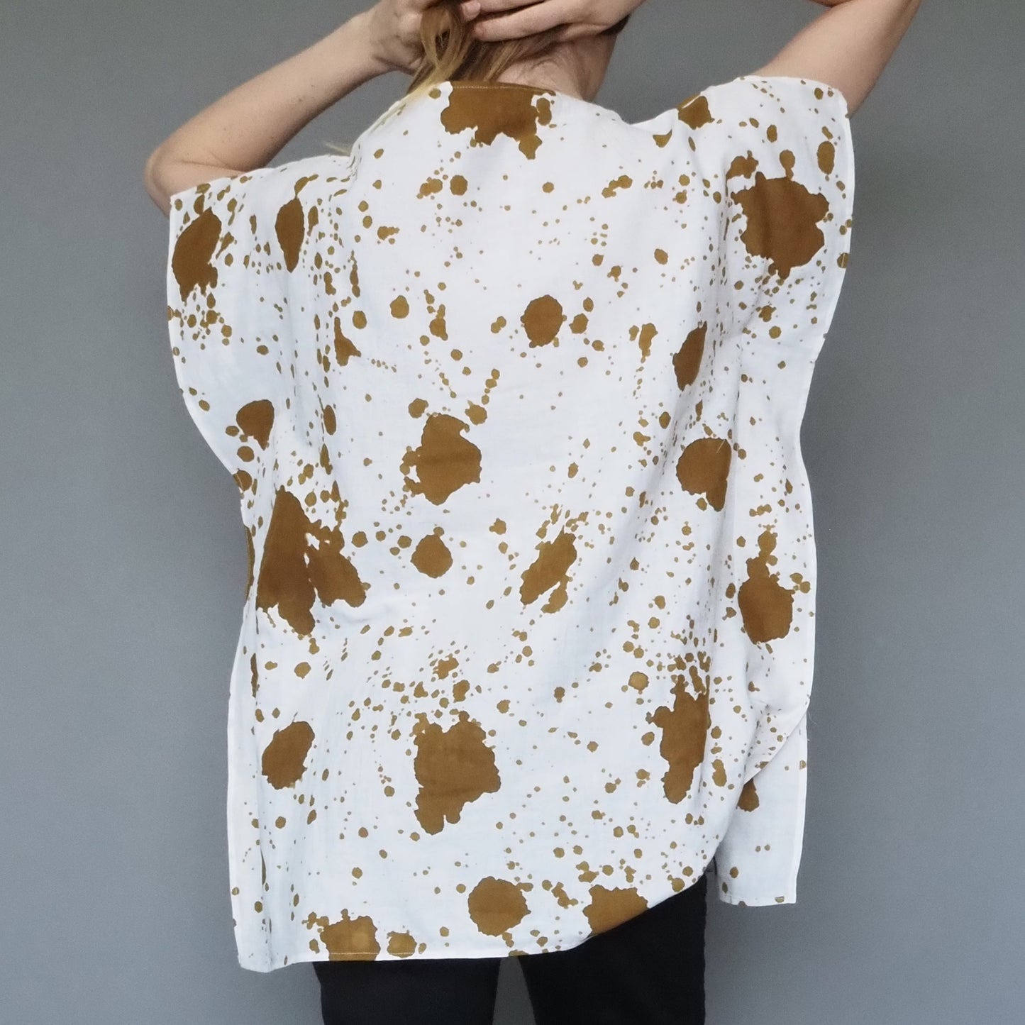 Mossy Garden Double-gauze Cotton Top Mustard