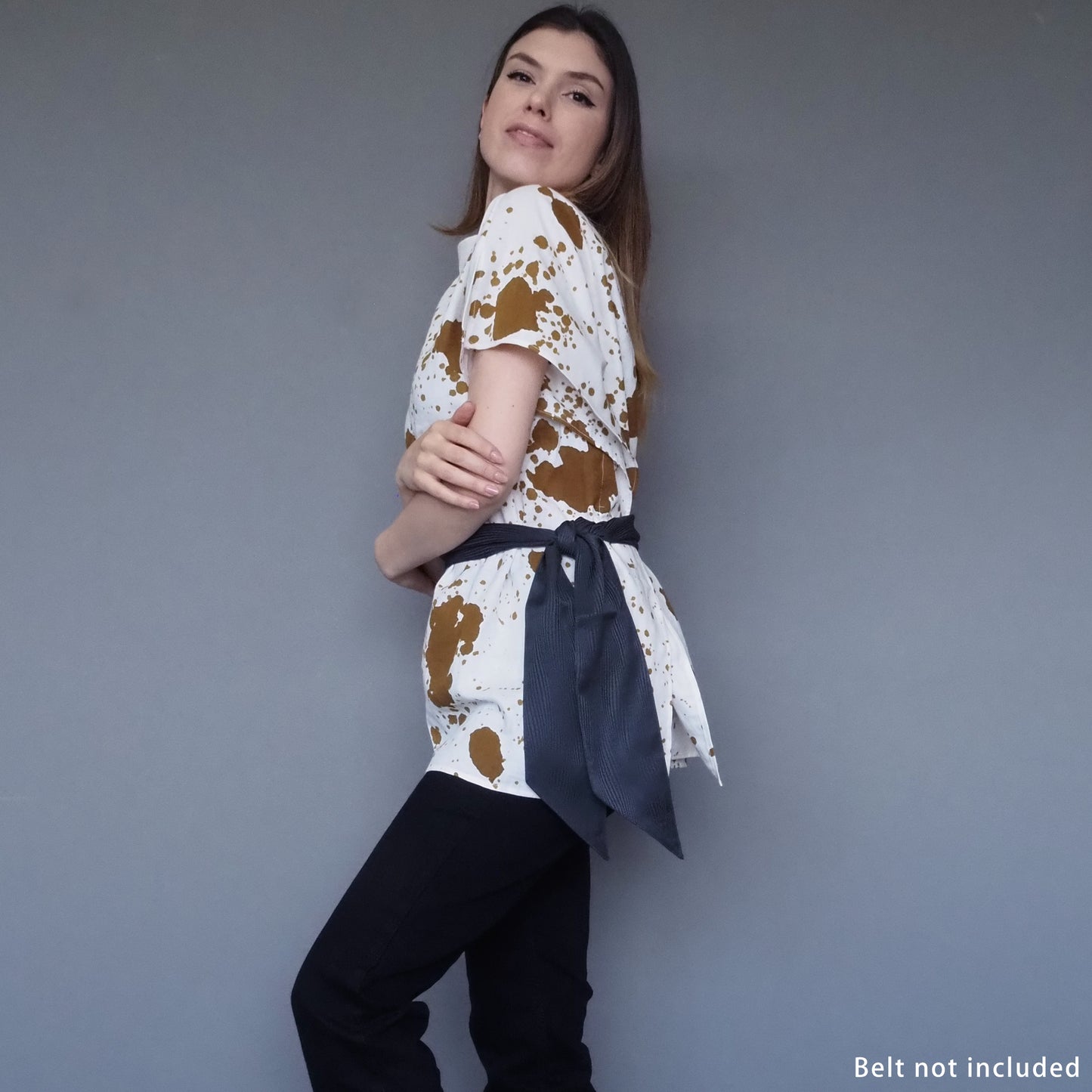 Mossy Garden Double-gauze Cotton Top Mustard