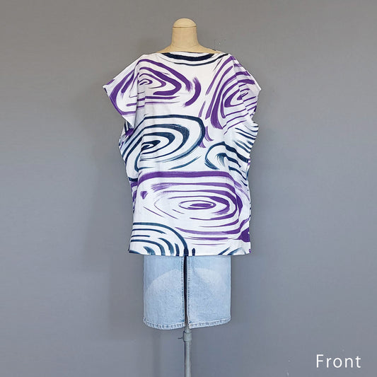 Rain drops falling into a pond